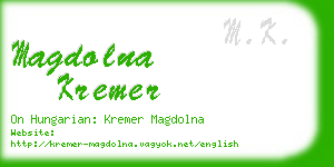 magdolna kremer business card